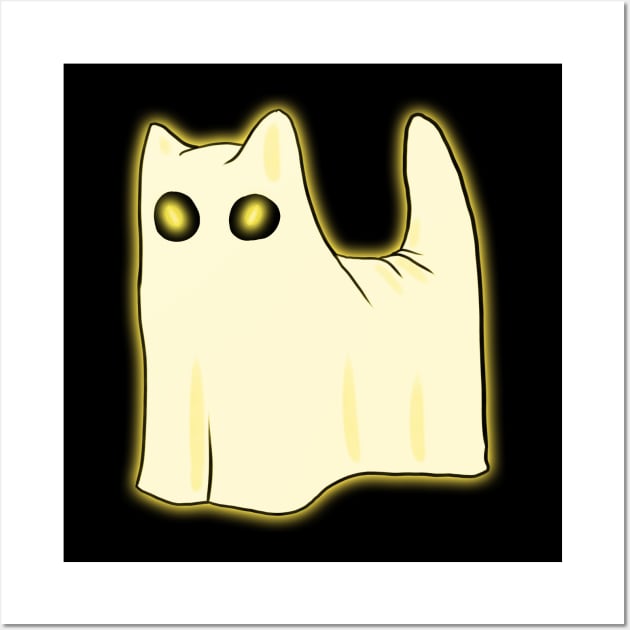 Ghost Cat Wall Art by liquidruby